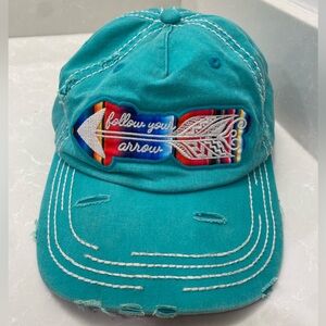 KBETHOS Vintage Follow Arrow Adjustable Hat Cap Teal